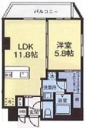 エフパークレジデンスヨコハマタンマチ3261 1LDKの間取図画像