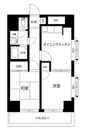 パークレジデンス大森 2DKの間取図画像