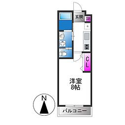 大阪市生野区林寺4丁目マンション 1Kの間取図画像