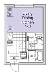 京王井の頭線 高井戸駅 徒歩7分の賃貸マンション 1階1Kの間取り