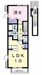 ハウス.グリーンベルト3 1LDKの間取図画像