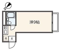 サンライト高井戸 2階ワンルームの間取り