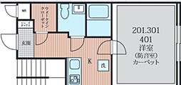ラシクラス西大井 1Kの間取図画像