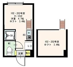 stage南阿佐ヶ谷 ワンルームの間取図画像