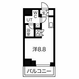 スパシエアコルデ横浜 ワンルームの間取図画像