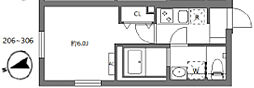 セレヌコート新江古田 1Kの間取図画像