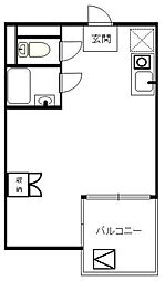 キングスガーデン 3階ワンルームの間取り
