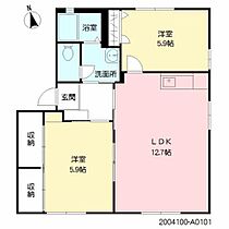 エクセルコート大原 A0101 ｜ 大分県豊後大野市三重町百枝3258-87（賃貸アパート2LDK・1階・54.81㎡） その2