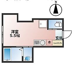アレン千住寿 ワンルームの間取図画像