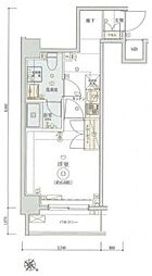 LIVCITY東大前 1Kの間取図画像