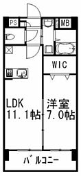 プライムアーバン千駄木 1LDKの間取図画像