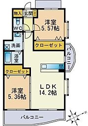 間取図画像 2LDK