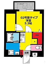 b'CASAforza南砂 1SKの間取図画像