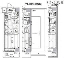 THEPREMIUMCUBEGSHIOMI 1Kの間取図画像