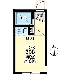 サンサーラ ワンルームの間取図画像