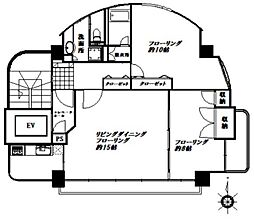 パラッツオ大山 4階2LDKの間取り