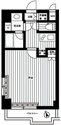 ルーブル南麻布 1Kの間取図画像