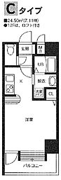アトラス ワンルームの間取図画像