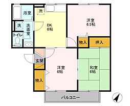 セジュール静3 3DKの間取図画像