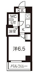 LEXE川崎塚越 1Kの間取図画像