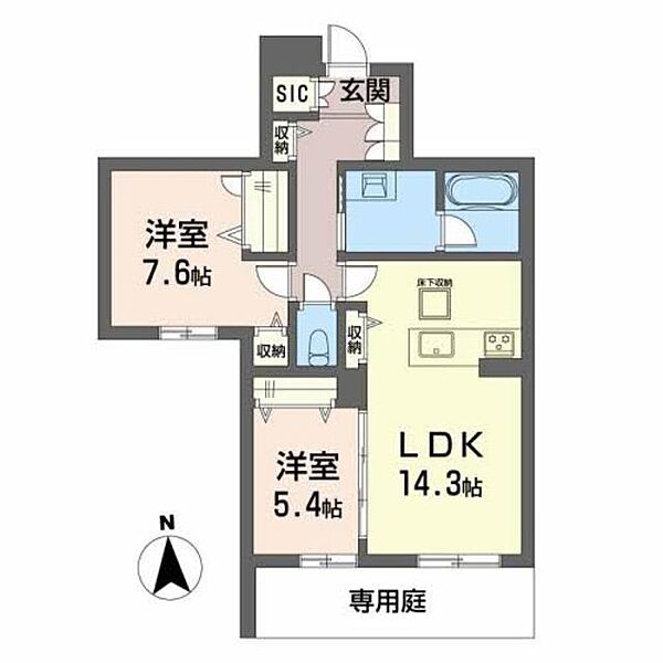 表参道グレイスＫ A0101｜熊本県熊本市中央区北千反畑町(賃貸マンション2LDK・1階・68.87㎡)の写真 その2