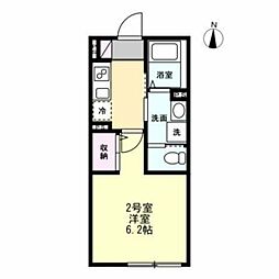ベイルームグラン海老名 1Kの間取図画像