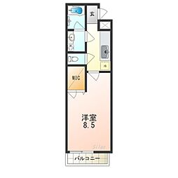 フジパレスシュリット 1Kの間取図画像