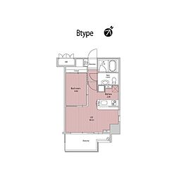 ラクレイス西新 1LDKの間取図画像