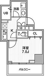 テラス森下 1Kの間取図画像