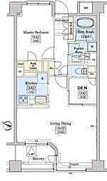 レジディアタワー上池袋パークサイド 1SLDKの間取図画像