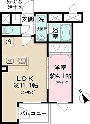 ｇｕｔｅ Ｗｏｈｎｕｎｇ 北千住 4階1LDKの間取り