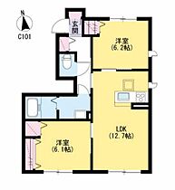 シャーメゾン日蒔野　Ｃ棟 C0101 ｜ 福岡県福津市日蒔野５丁目16-1（賃貸アパート2LDK・1階・58.11㎡） その2