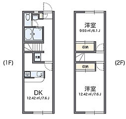 レオパレスマロンコート 2DKの間取図画像