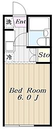 メゾン町田 1Kの間取図画像