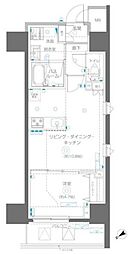 アルファレジデンシア南千住 9階1LDKの間取り