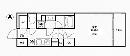 TFレジデンス川崎殿町WEST 1Kの間取図画像