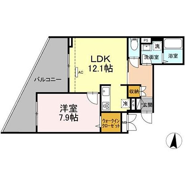 GRAND　SOLEIL 111｜神奈川県川崎市高津区上作延１丁目(賃貸マンション1LDK・1階・50.08㎡)の写真 その2