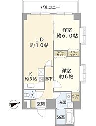 SPRINGCOURT 2LDKの間取図画像