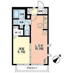 ノヴァンブル 1LDKの間取図画像