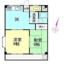 ハイツ峯岸2 2階