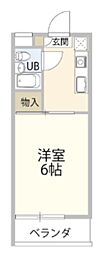 ドエル下落合 1Kの間取図画像