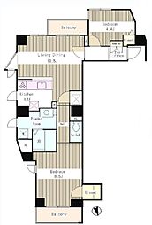 ザ・テラス千駄木 2LDKの間取図画像
