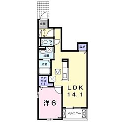 ストラーダブリランテ 1LDKの間取図画像