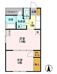 間取図画像 2K