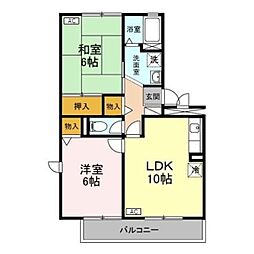 パークホームズ豊 2LDKの間取図画像