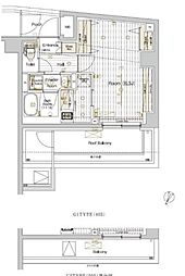 ブライズ雪谷大塚 1Kの間取図画像