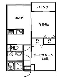 三高・朝霞ステージI 1SDKの間取図画像