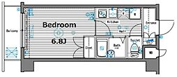 ガーラ大森リバーサイド 1Kの間取図画像