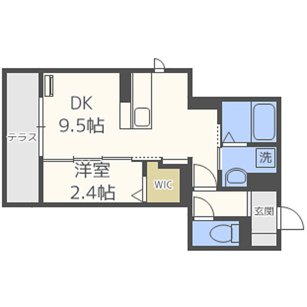 フェリオ箱崎駅前 103｜福岡県福岡市東区筥松２丁目(賃貸アパート1DK・1階・31.56㎡)の写真 その2