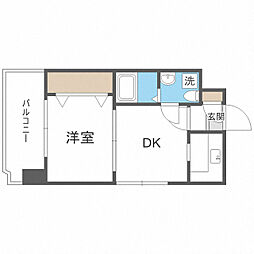 エステート・モア薬院通り 2Kの間取図画像